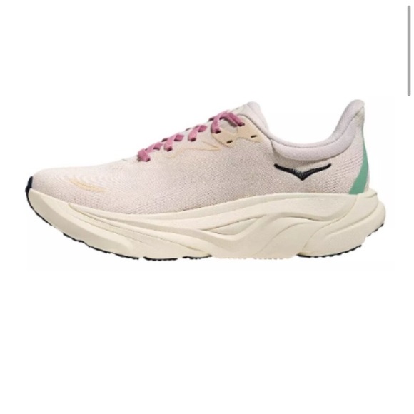 Hoka W Arahi 8 Women's Cream and Pink Athletic Shoes - Picture 2 of 11